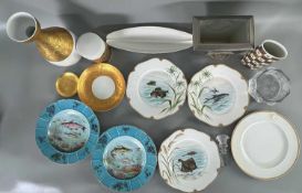 Rosenthal Konvolut Porzellan und Glas, Jugendstil bis Moderne, Versace, Zauberflöte, Fischteller uvm