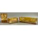 Böhmisches Glas, 3 teiliges Set mit Jagdmotiven, Bernstein Farben Amber - Bild 3 aus 4