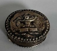 Silber Dose Pillendose evtl. Augsburg od. Wien 18./19. Jhdt., Nachlass Baronin von Forstner