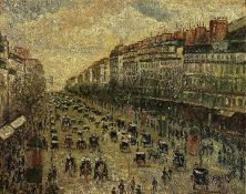Pissarro, Camille (1830-1903) Umkreis, Ölgemälde Paris Le Boulevard Montmartre, wohl nach 1900