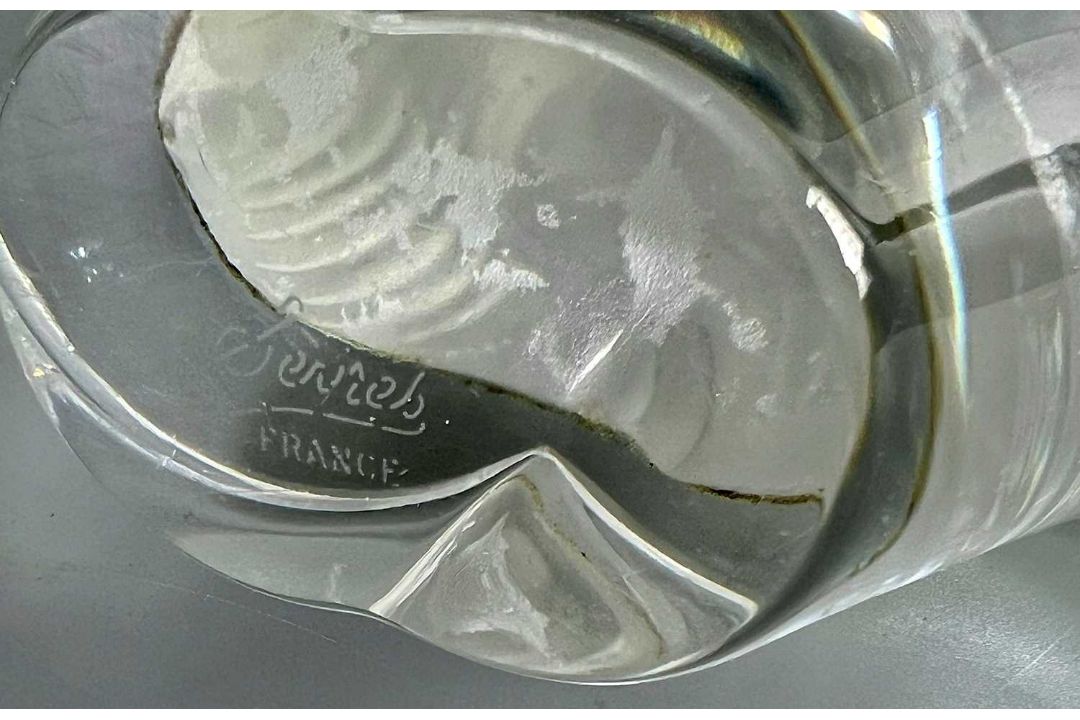 Glas Konvolut, zwei Vasen Art-Déco-Stil, evtl. Verlys und Paperweight Fisch wohl Sèvres - Bild 7 aus 7