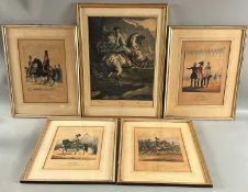 Ridinger, Johann Elias (1698-1767) nach, Palotaden rechts 18. Jh und 4x H.A. Eckert Reiter Russland