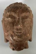 Asiatika Buddha Kopf aus Stein, massives Gewicht 7,2kg, wohl Tibet China Tang Dynastie Stil