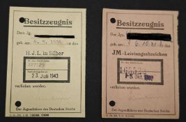 Konvolut Zeugnisse HJ Abzeichen
