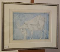 Lithographie unleserlich signiert