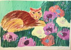 Ting, Walasse ( 1928 - 2010 ) " Katze "
