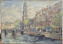 Unleserlich signiert " Ansicht von Amsterdam " 