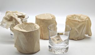 5 böhmische Wiskey Gläser 