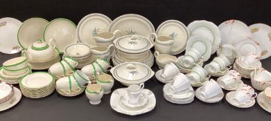 Various mid-century tea sets and dinner services including, Crindley dinner service, Alfred Meakin