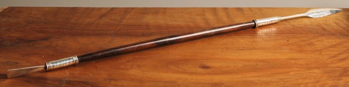 Patrick Mavros - a South African silver and hardwood model, of a Zulu spear, 61cm long