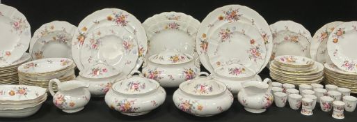 An extensive Royal Crown Derby, Derby Posies pattern table service, including 20 dinner plates, 16