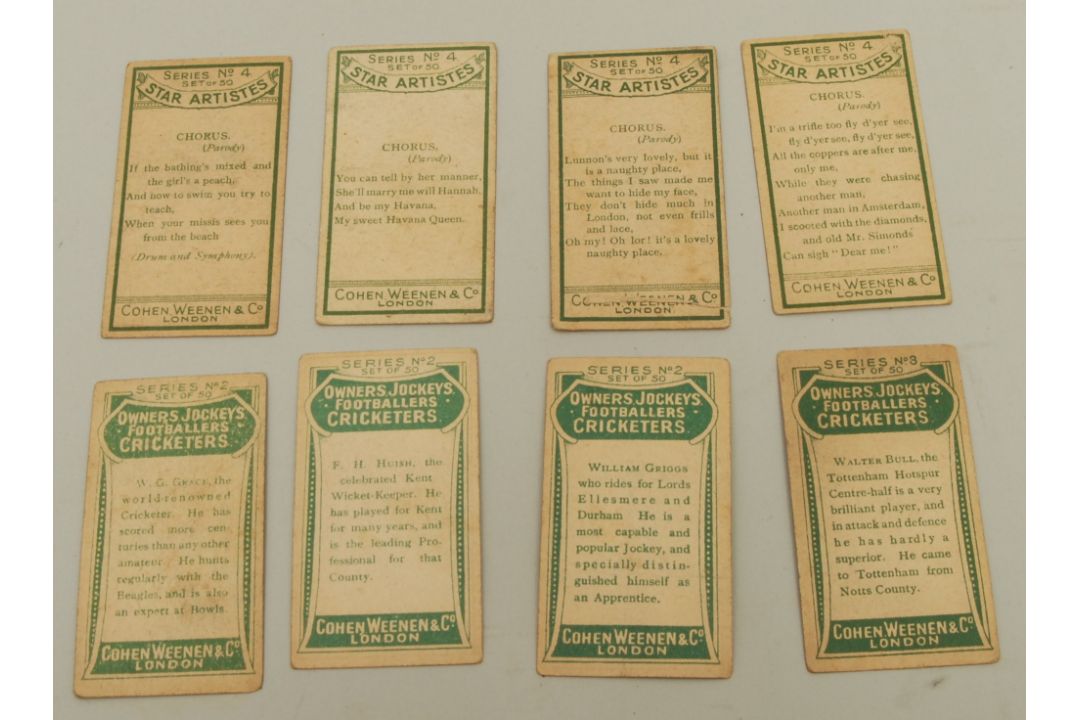 Cigarette & Trade Cards, Cohen Weenen & Co, Owners Jockeys Footballers and Cricketers series 2, (16) - Image 2 of 2