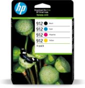 HP 6ZC74AE 912 Original Ink Cartridges, Black/Cyan/Magenta/Yellow, - RRP £47.73 (B08GKX4MC5)