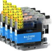 Go Inks 4 Cyan Ink Cartridges to replace Brother LC123C - RRP £12.25 (B004NDHHC4)