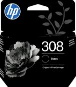 HP 308 Black Original Ink Cartridge (7FP21UE) - Works Envy 6110, 6120, - RRP £15.99 (B0GHSQP3QV)