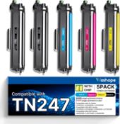 TN247 TN-243CMYK Toner Cartridge Compatible for Brother TN247 TN243 - RRP £47.49 (B0FN4P8G6B)
