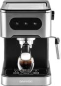 Daewoo 20bar Espresso Coffee Maker With Steam Wand, Barista Quality - RRP £72.00 (B0D66PDWGZ)
