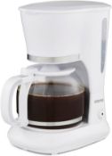 GEEPAS 1.5L Filter Coffee Machine Anti-Drip Auto-Off Feature 800W White - RRP £24.99 (B0CQ8H8H9B)