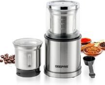 Geepas 200W Electric Coffee Grinder & Food Processor Wet & Dry Grinding | - RRP £25.99 (B0CQM3MJ8H)