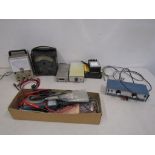 AVO Universal Avometer, Heathkit IG-4505 Oscilloscope Calibrator, UHF amp, etc