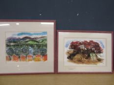 Mervyn Whiffin pastel and charcoal original abstract paintings