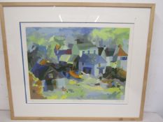 Richard Tuff ltd edition print 'Cadgwith Boathouse' 102/250 pencil signed, titled and dated in
