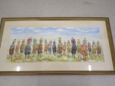 Ian Stanley 'Full Gallop' watercolour