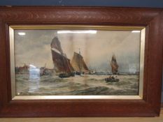 Thomas Bush Hardy  'Wind Against Tide, Etaples' lithograph signed, framed and glazed 80x52cm