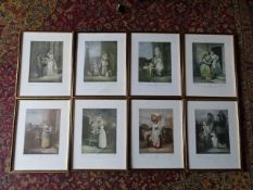 8 Cries of London prints, framed and glazed 30cm x 37cm approx