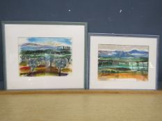 Mervyn Whiffin abstract pastel and charcoal original paintings