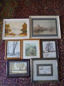 Framed paintings and prints