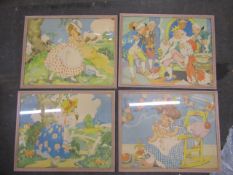 set 4 nursery prints