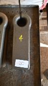2 x straight trailer tow hitch eye