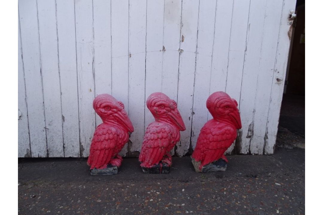 3 Pelican Garden Ornaments - Image 1 of 6