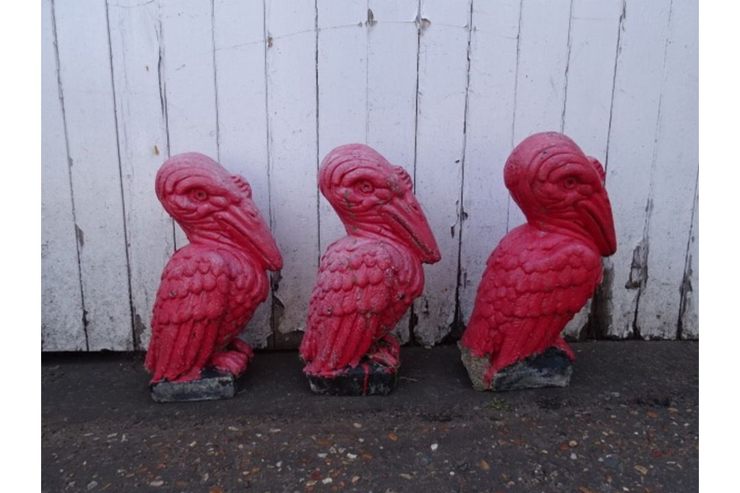 3 Pelican Garden Ornaments - Image 2 of 6