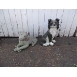 2 Dog Garden Ornaments