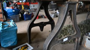 Vintage cast iron lathe stand legs