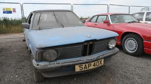 BMW 316 bar convertible 'SAP 40X' (78853 on clock), runs and drives, nice little project