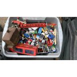 Vintage Action Man toys and selection of model matchbox cars