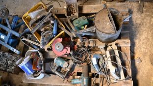 Pallet of various tools