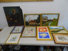 Original Oils, Prints, Cross Stitching & Print of a Gentleman