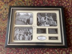 Hand signed Tony Jacklin golf memorabilia display with COA 57cm x 77cm approx