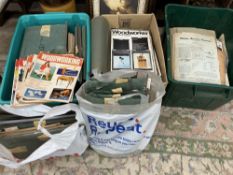 A large collection of wood working magazines from mid 1930-s up to 1990's, a few vintage cycling