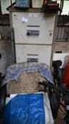 Metal filing cabinet and chair V