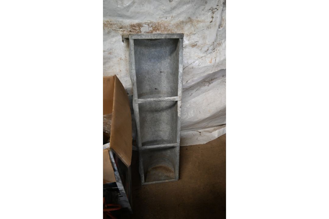 Galvanised Pig feed trough V