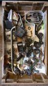 Tray of door hinges and fittings
