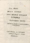 Ghigini, Giovanni: Sull’abuso della sciringa nell’iscuria vesicale. Italien...