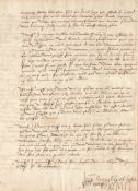 Chapelle de Chambon: 2 mittelalterliche Urkunden. Französische Handschrift au...