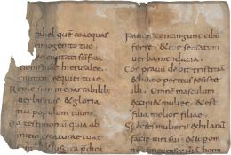 Jesus Sirach: Fragment einer frühmittelalterlichen Bibelhandschrift mi...