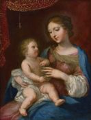 Stella, Jacques: Madonna mit Kind, eine Traube haltend
